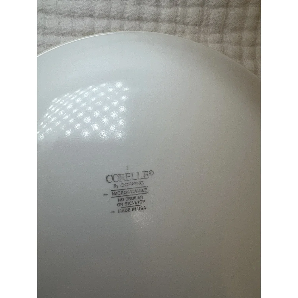 Corelle Winter Frost White Replacement Plates Lot 2 Dinner 2 Salad Corning USA